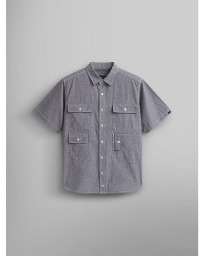 Alpha Industries Short Sleeve Multi Pocket Shirt - Gray