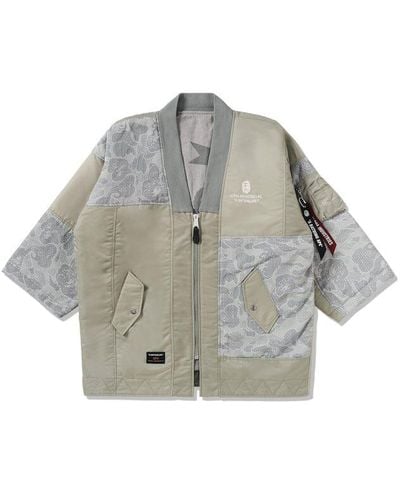 Alpha Industries Alpha X Bape Reversible Kimono Jacket - Gray