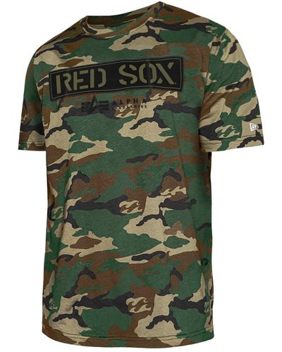 Alpha Industries Boston Red Sox X Alpha X New Era Camo T-shirt - Green