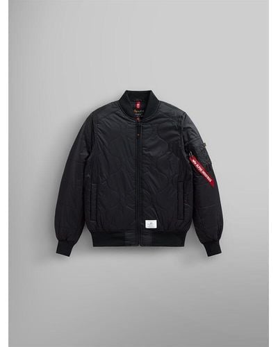 Alpha Industries L-2b Quilted Bomber Jacket - Black