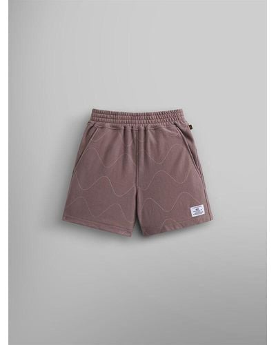 Alpha Industries Women's Quilted Shorts - Purple