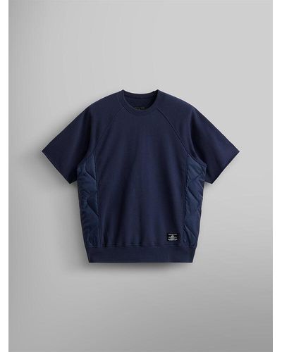 Alpha Industries Short Sleeve Sweatshirt - Blue