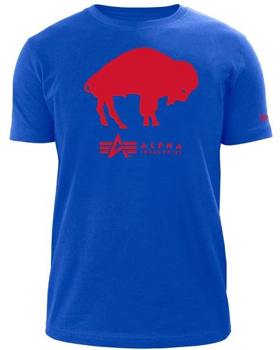 Alpha Industries Buffalo Bills X Alpha X New Era T-shirt (historic Logo) - Blue