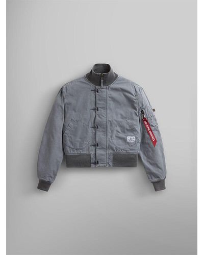 Alpha Industries Us Navy Cropped Deck Hooked Mod Jacket W - Gray