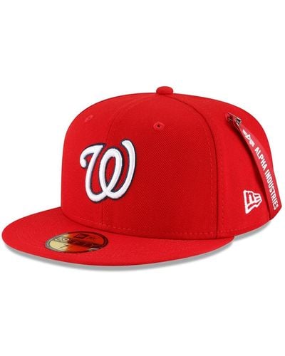 Alpha Industries Washington Nationals X Alpha X New Era 59fifty Fitted Cap - Red