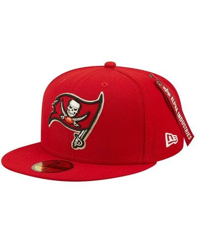 Alpha Industries Tampa Bay Buccaneers X Alpha X New Era 59fifty Fitted Cap - Red