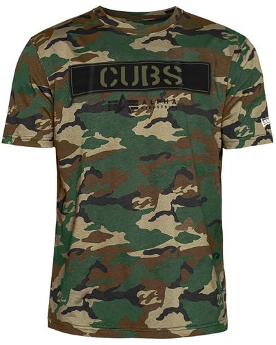 Alpha Industries Chicago Cubs X Alpha X New Era Camo T-shirt - Green