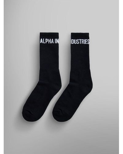 Alpha Industries Alpha Logo Socks - Black