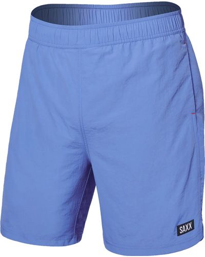 Saxx Underwear Co. Go Coastal 7 In Swim Shorts - Blue