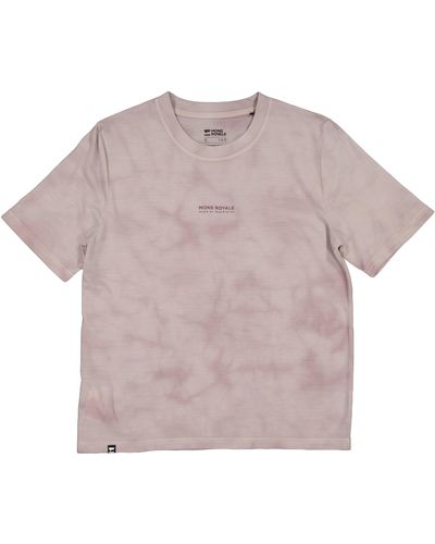 Mons Royale Icon Garment Dyed Relaxed T - Pink