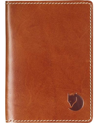 Fjallraven Leather Passport Cover - Brown