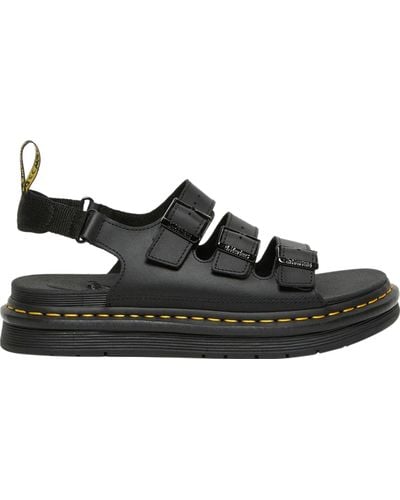 Dr. Martens Soloman Leather Strap Sandals - Black