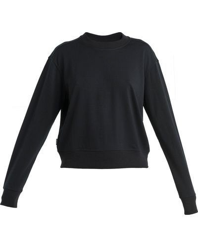 Icebreaker Crush Ii Merino Long Sleeve Sweatshirt - Black