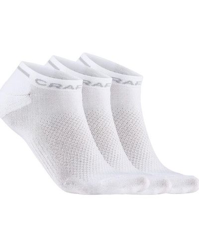 C.r.a.f.t Core Dry Shaftless Set Of 3 Pairs Of Socks - White