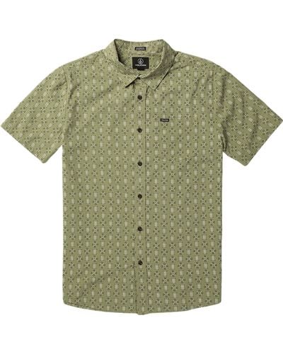 Volcom Stone Mash Short Sleeve Shirt - Green