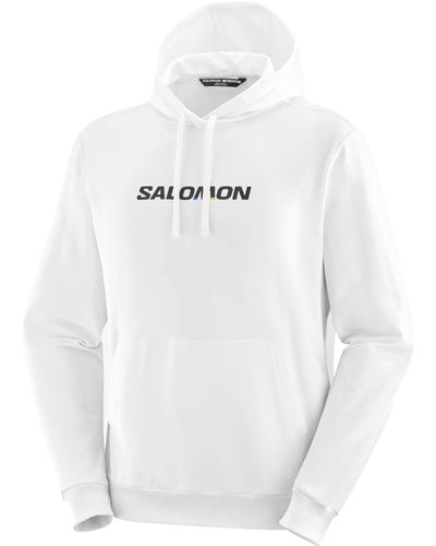Salomon Logo Performance Hooded Sweatshirt - White