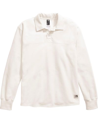 The North Face Heritage Patch Rugby Long Sleeve Shirt - White