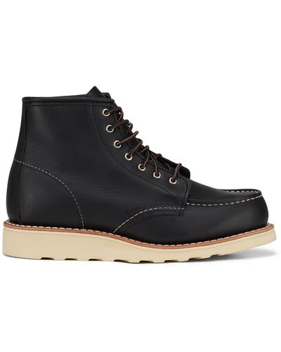 Red Wing 6-inch Classic Moc Black Boundary Leather Boots