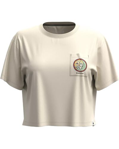 Smartwool In The Sky Graphic Cropped Short Sleeve Tee - Natural