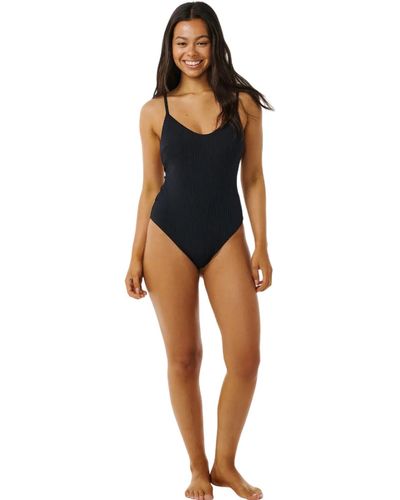 Rip Curl Premium Cheeky Coverage One Piece Swimsuit - Black