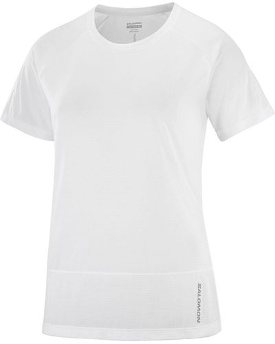 Salomon Cross Run Short Sleeve T - White