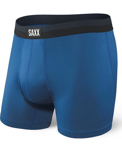 Saxx Underwear Co. Sport Mesh Boxer Brief Fly 2 Pack - Blue