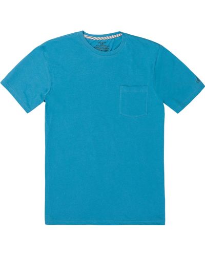 Volcom Solid Short Sleeve Pocket Tee - Blue