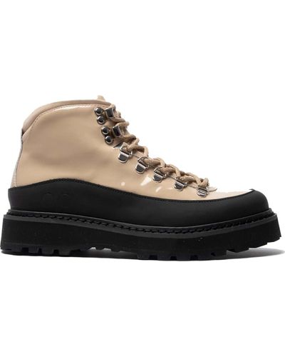 Mono Hiking Core Cap Patent Leather Lined Boots - Black