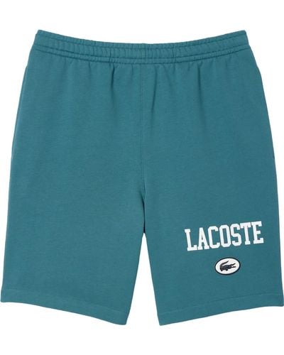 Lacoste Regular Fit Print Jogger Shorts - Blue
