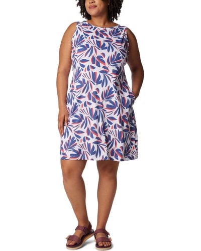 Columbia Chill River Plus Size Printed Dress - Red