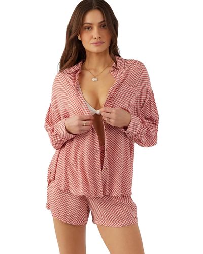 O'neill Sportswear Hana Tunic Woven Top - Pink