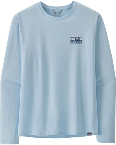 Patagonia Capilene Cool Daily Long Sleeve Graphic T - Blue