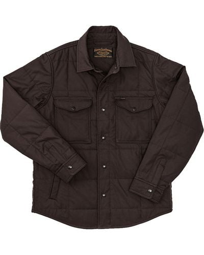 Filson Cover Cloth Quilted Jac Shirt - Black