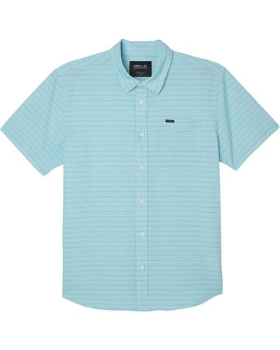 O'neill Sportswear Trvlr Upf Traverse Stripe Woven Short Sleeve Shirt - Blue
