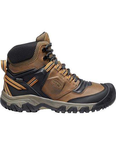 Keen Ridge Flex Mid Wp Hiking Shoes - Brown