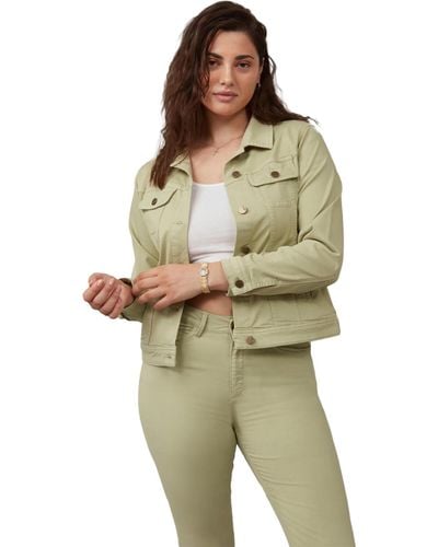 Lola Jeans Gabriella Classic Denim Jacket - Green