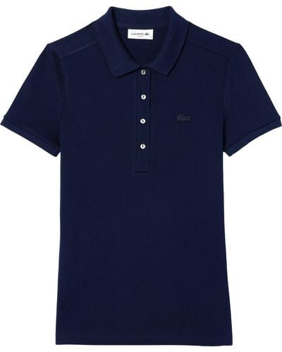 Lacoste Stretch Cotton Piqué Polo Shirt - Blue