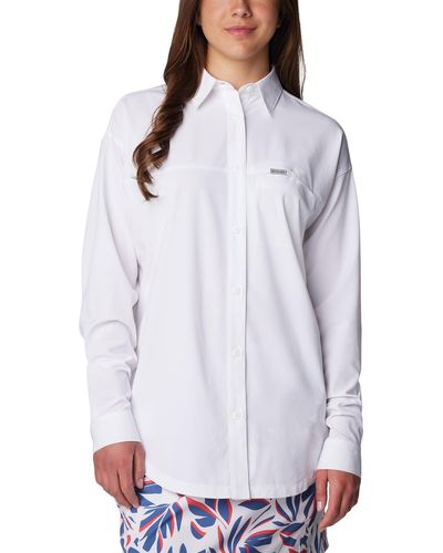 Columbia Boundless Trek Layering Long Sleeve Shirt - White