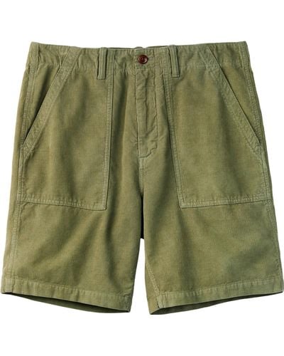 Outerknown Seventyseven Corduroy Utility Shorts - Green