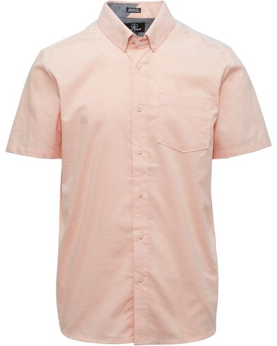 Volcom Everett Oxford Short Sleeve Shirt - Pink