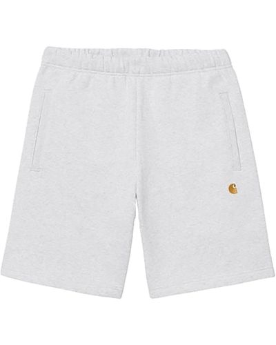 Carhartt Chase Sweat Shorts - White