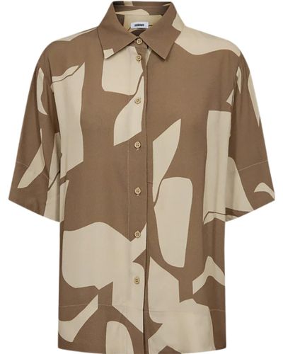 Minimum Seliana 3422 Short Sleeve Shirt - Natural