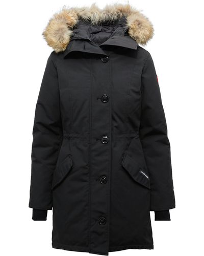Canada Goose Rossclair Heritage With Fur Parka - Black