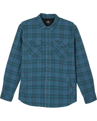 O'neill Sportswear Dunmore Flannel Shirt Jacket - Blue
