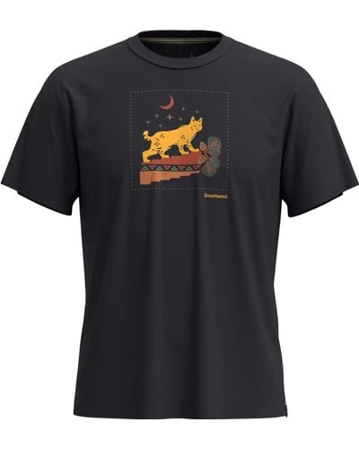 Smartwool Nightfall In The Forest Graphic Short Sleeve T - Black
