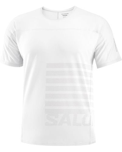 Salomon Sense Aero Gfx Short Sleeve Tee - White