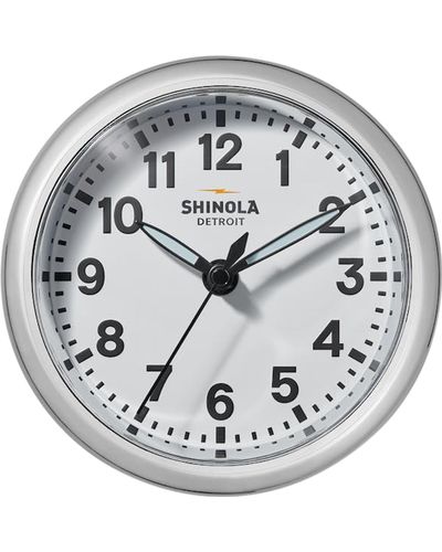 Shinola Runwell Desk Clock - Metallic