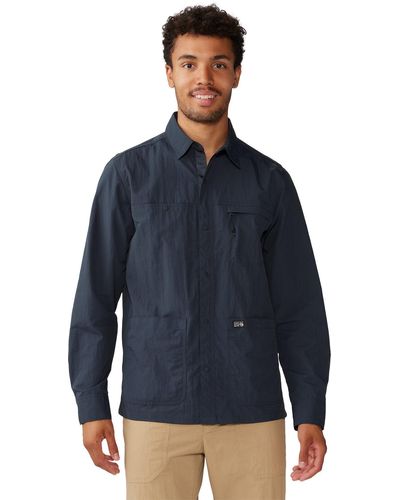 Mountain Hardwear Stryder Long Sleeve Shirt - Blue