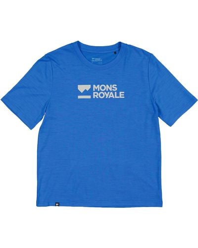 Mons Royale Icon Relaxed Tee - Blue