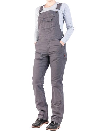 Dovetail Workwear Freshley Overall Grey Stretch Canvas